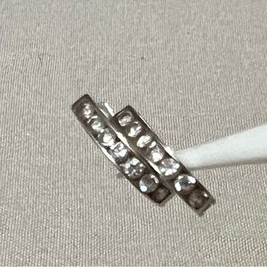 Diamond Hoop Earrings.  (Tiny)